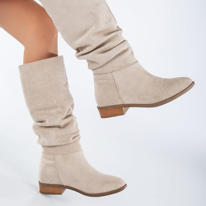Knee High Boots, Beige Boots, Beige Knee High Boots, Women Boots, Beige Suede Boots, Tall Boot, Long Boots, Long Beige Boots, Casual Boots