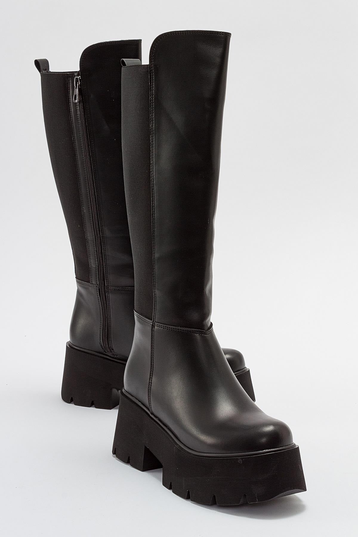 Solo Black Platform Boot (Women)