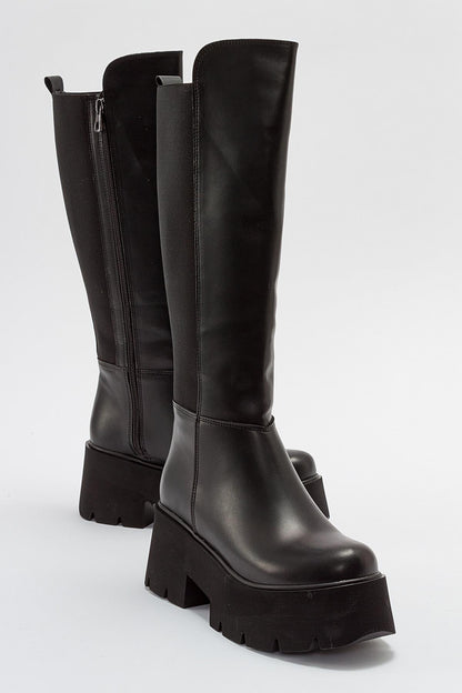 Solo Black Platform Boot (Women)