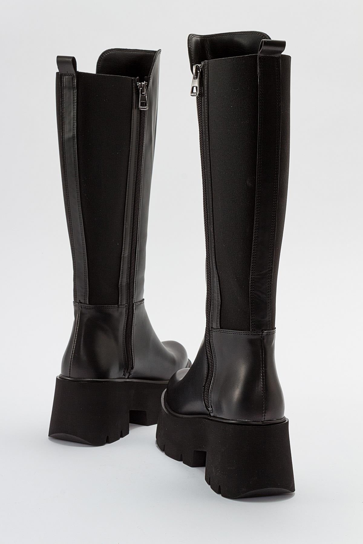 Solo Black Platform Boot (Women)