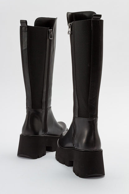 Solo Black Platform Boot (Women)
