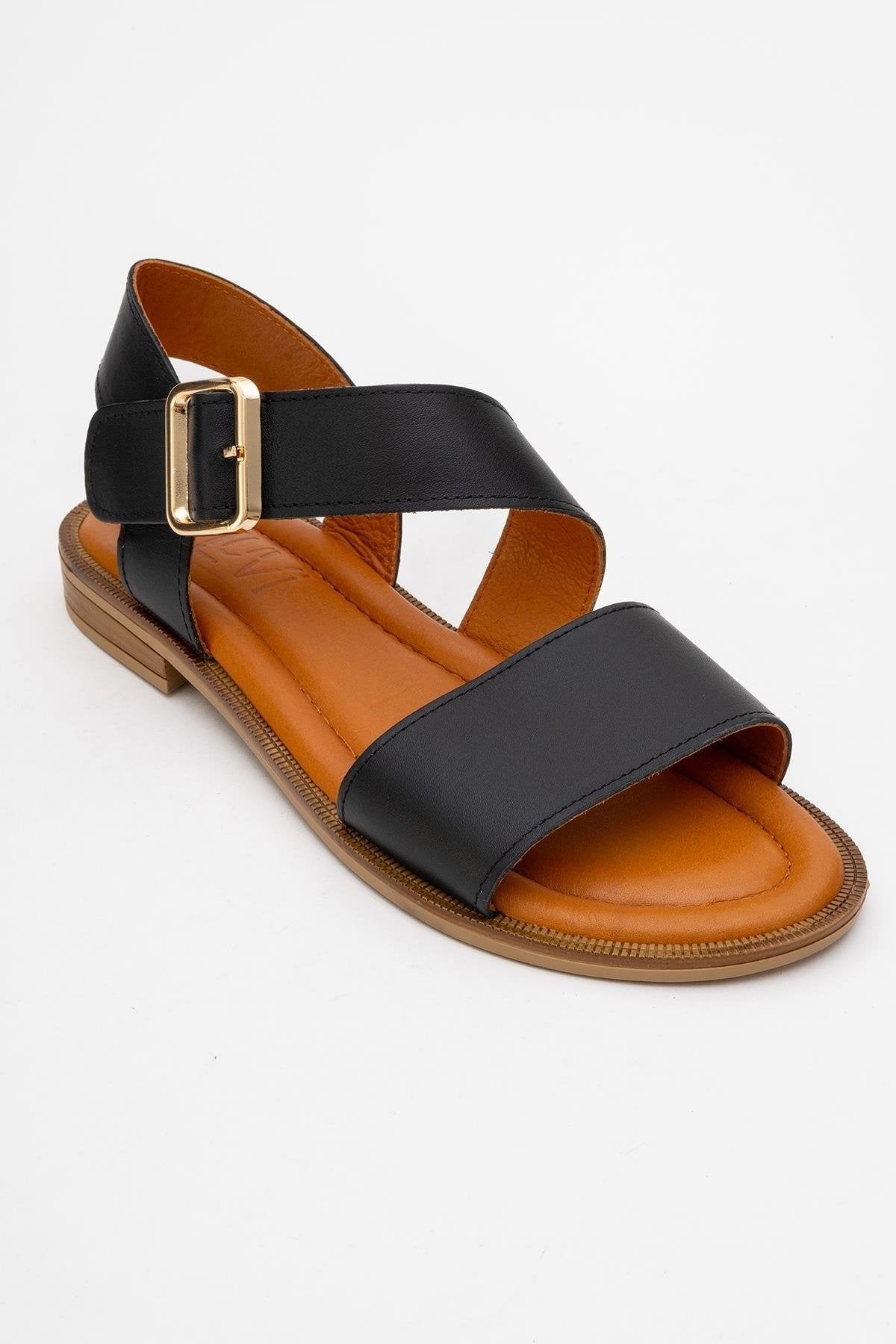 Majesty Black Leather Sandal (Women)