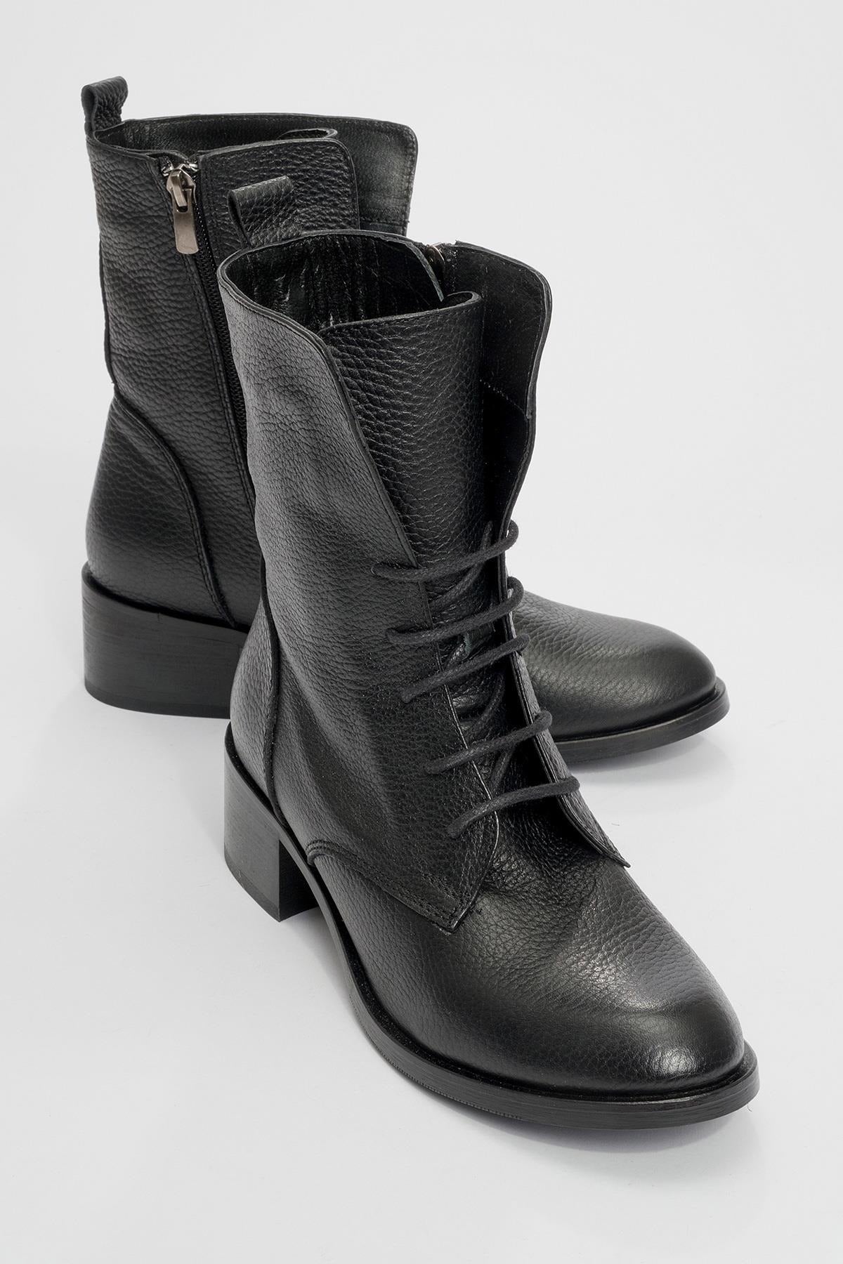 Lana Black Leather Boot (Women)