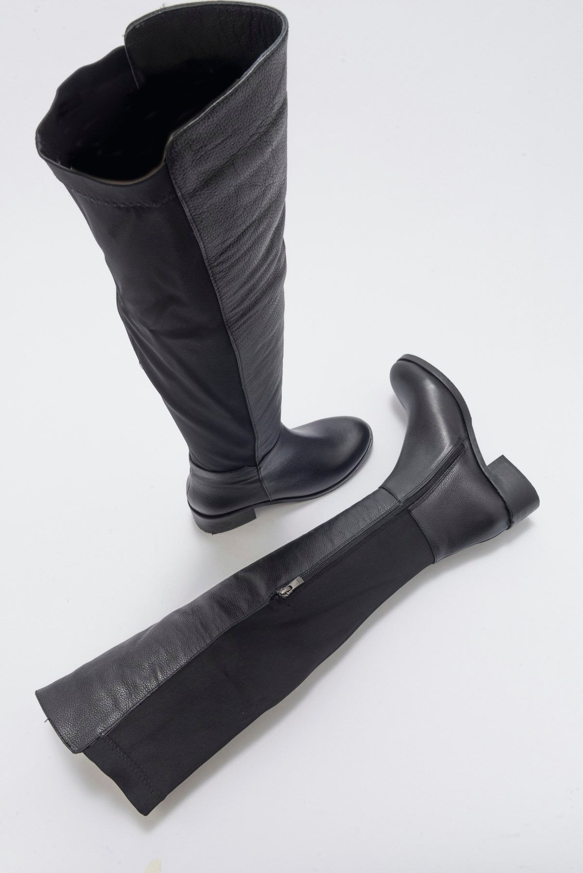 Cassie Black Leather Boot (Women)