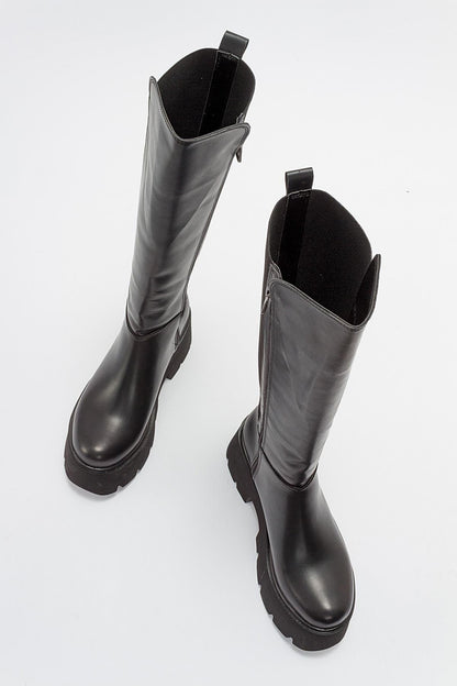 Solo Black Platform Boot (Women)