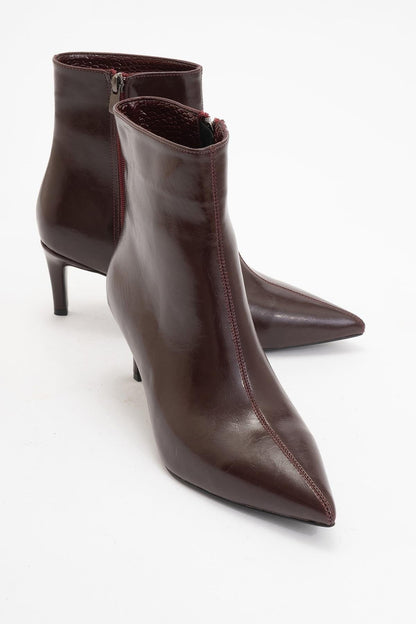 Noya Burgundy Cilt Stiletto Boot (Women)