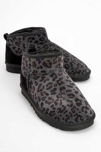 ZAZ Black Leopard Leather Boot (Women)