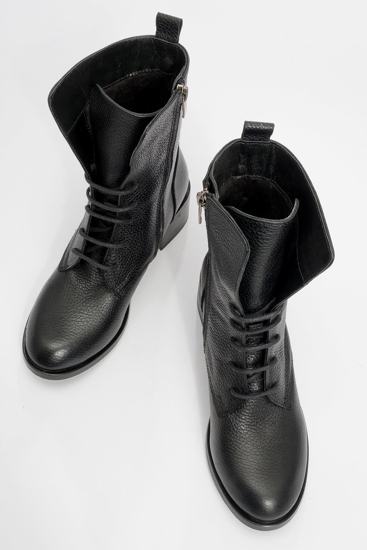 Lana Black Leather Boot (Women)