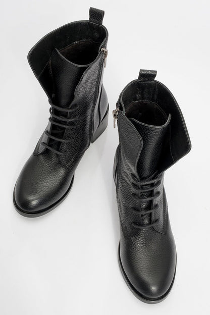 Lana Black Leather Boot (Women)