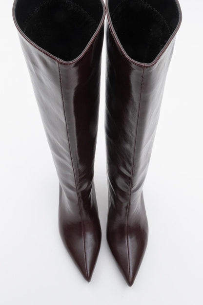 Camila Burgundy Knee High Boot (Women)