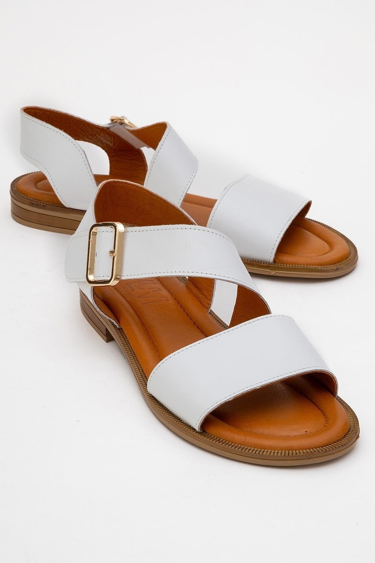 Majesty White Leather Sandal (Women)