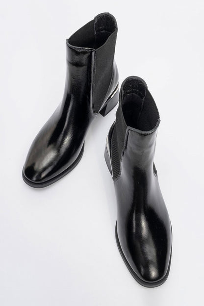 Neiva Black Patent Leather Chelsea Boot (Women)