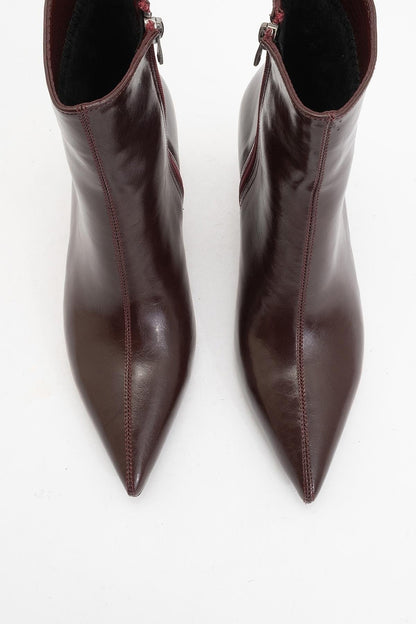 Noya Burgundy Cilt Stiletto Boot (Women)