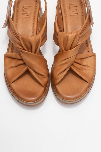 Oara - Cognac Brown Leather Sandal (Women)
