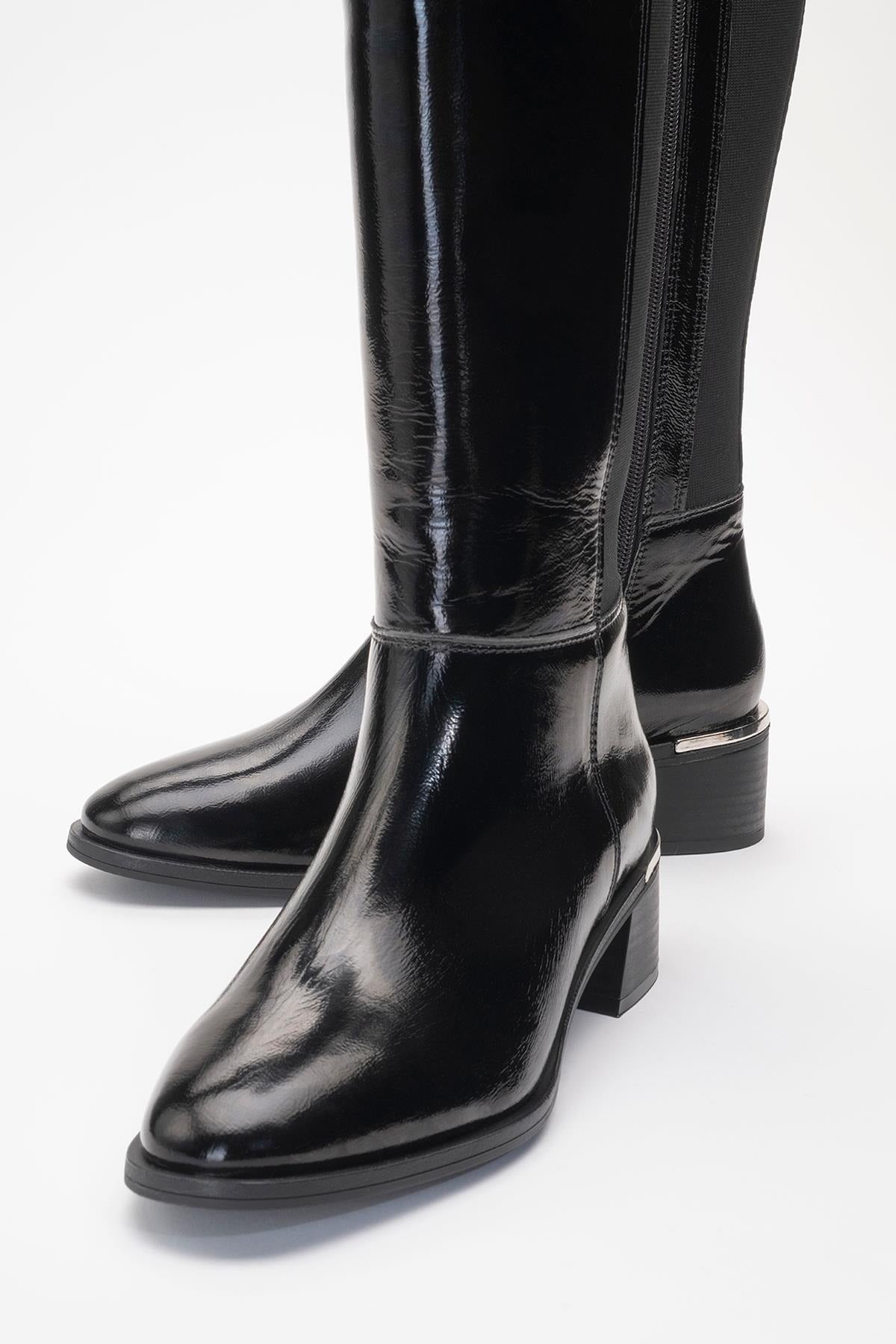 Rochos Black Patent Leather Boot (Women)
