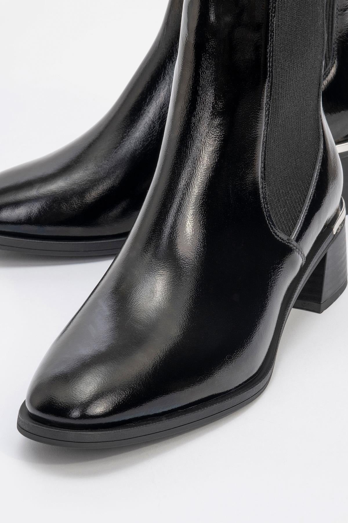 Neiva Black Patent Leather Chelsea Boot (Women)