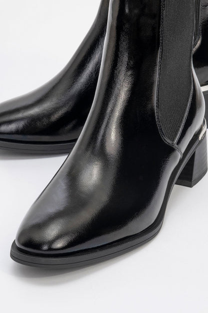 Neiva Black Patent Leather Chelsea Boot (Women)
