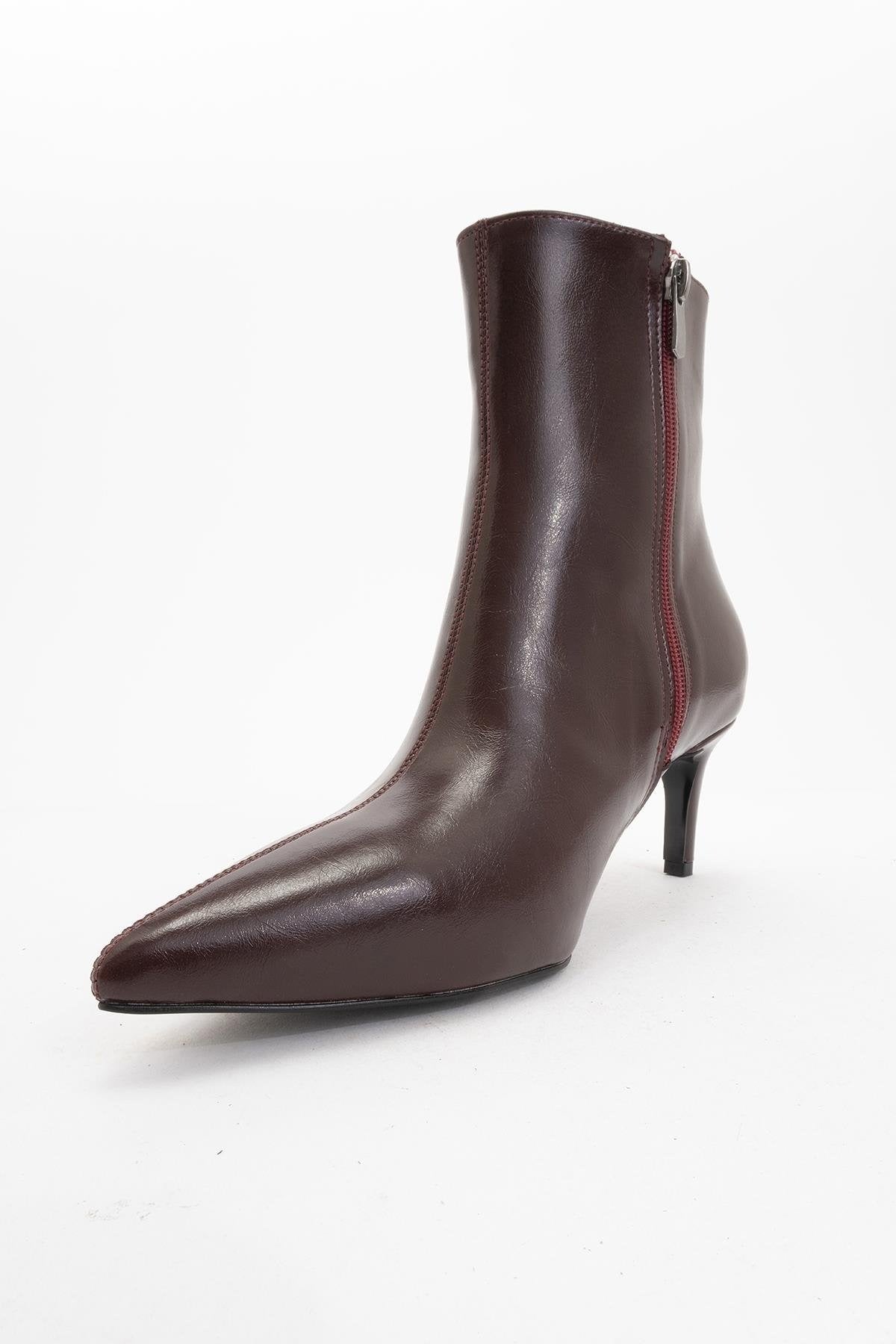 Noya Burgundy Cilt Stiletto Boot (Women)