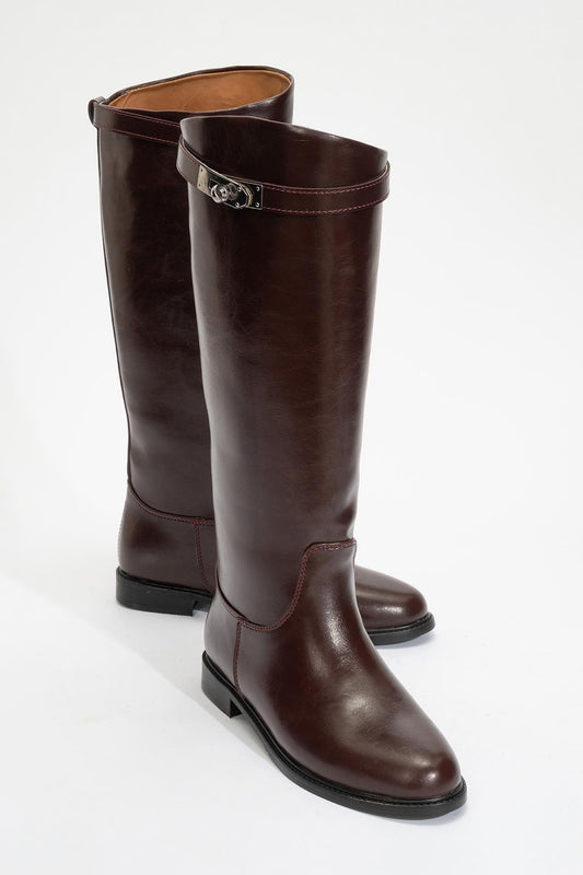 Yoko Burgundy Riding Boot (Women)