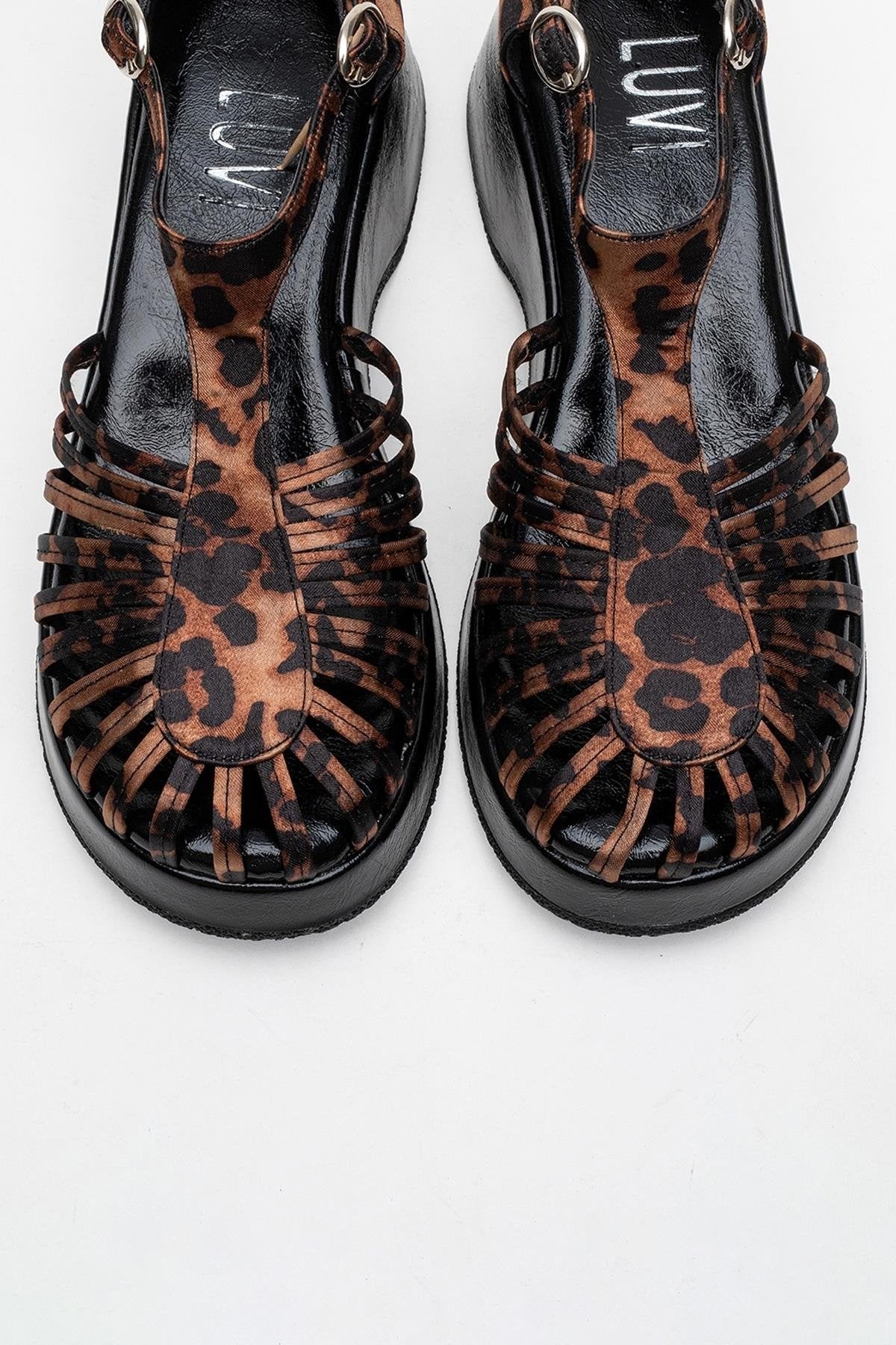 Aniel Leopard Platform Wedge Sandal (Women)