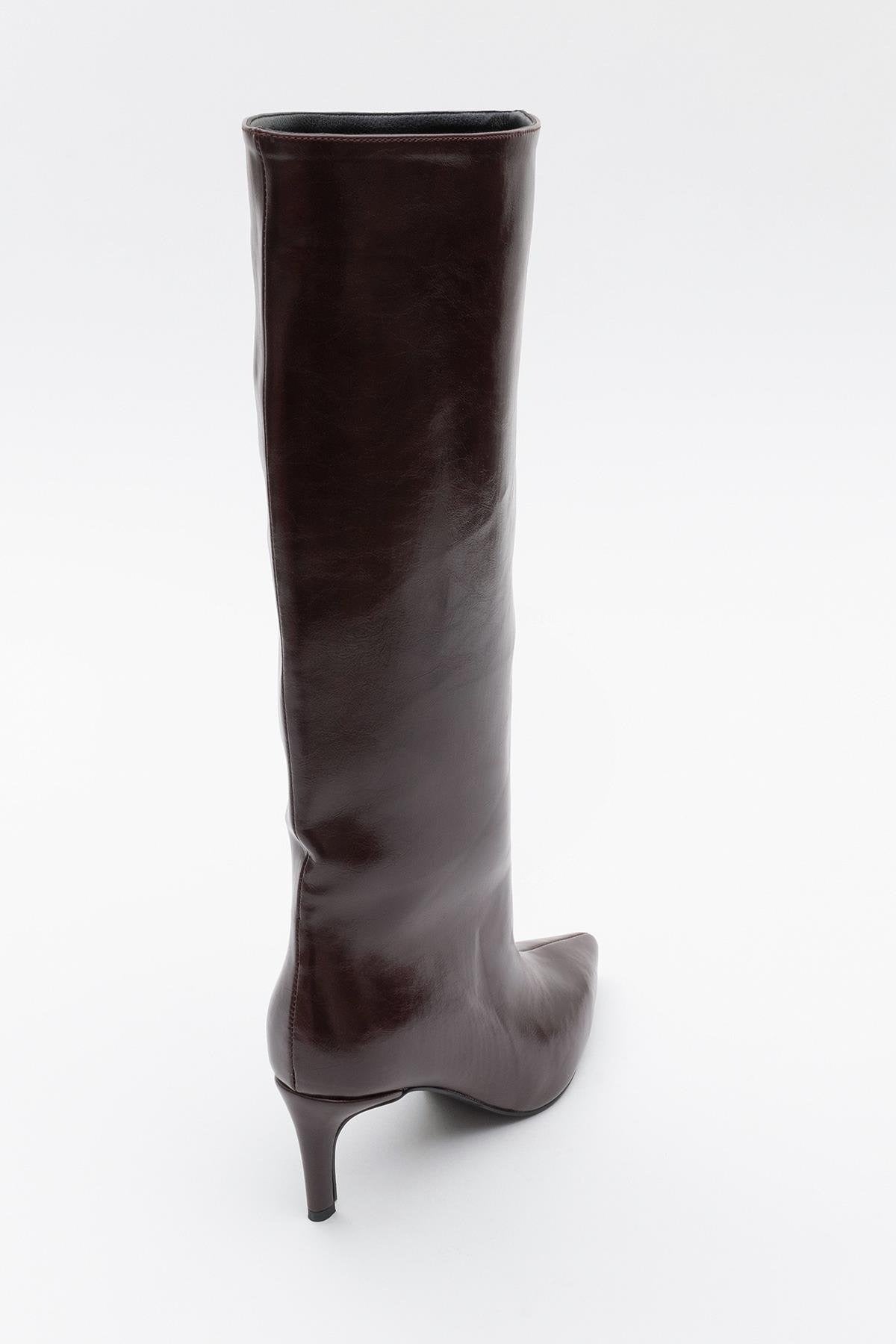 Camila Burgundy Knee High Boot (Women)