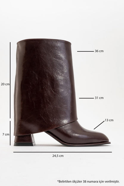 Ellas Burgundy Chunky Heel Boot (Women)