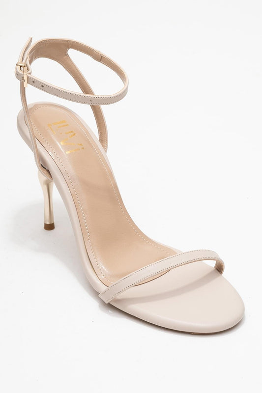 Jasmin Beige Single‑Strap Stiletto Heel (Women)