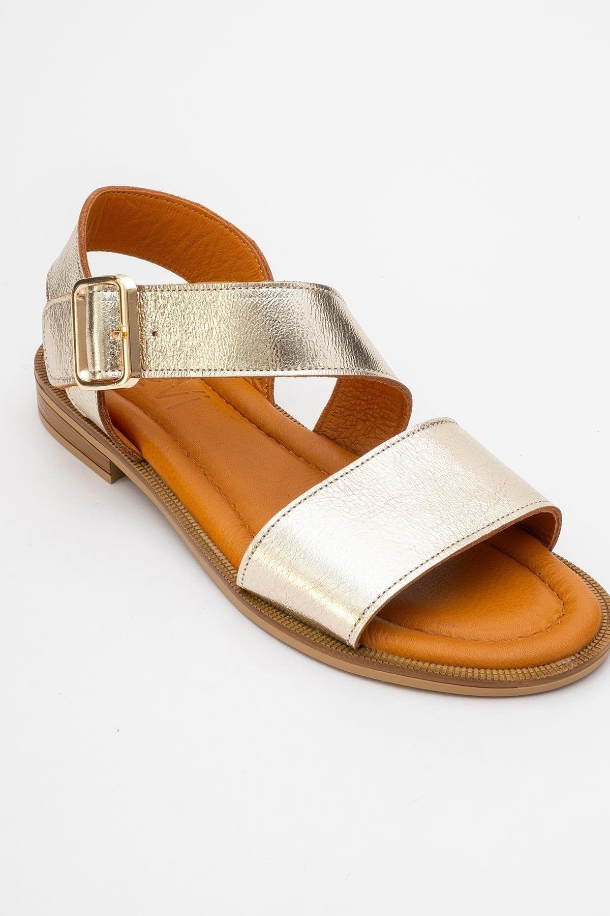 Majesty Gold Leather Sandal (Women)