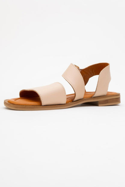 Majesty Beige Leather Sandal (Women)