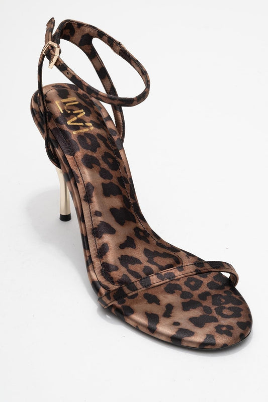 Jasmin Leopard Single‑Strap Stiletto Heel (Women)