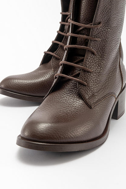 Lana Brown Leather Boot (Women)