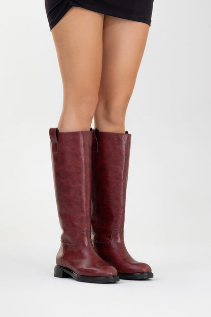 Alaska Burgundy Pattern Western Boot (Women)