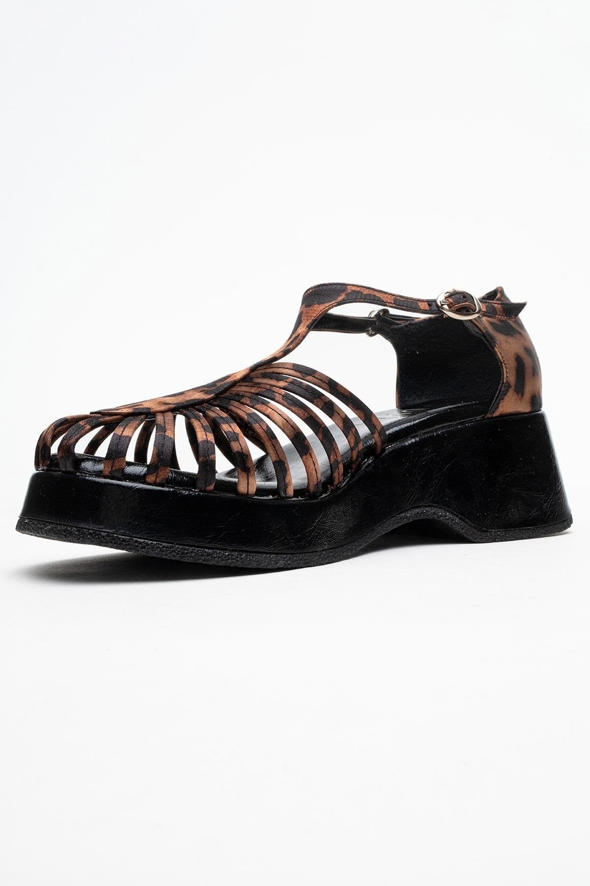 Aniel Leopard Platform Wedge Sandal (Women)