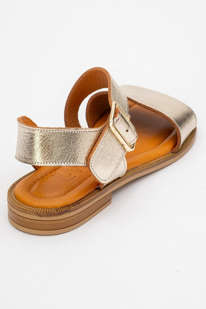 Majesty Gold Leather Sandal (Women)