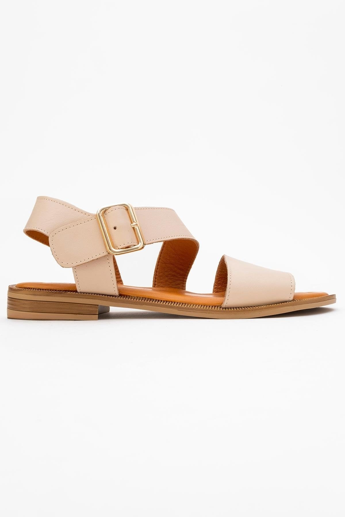 Majesty Beige Leather Sandal (Women)