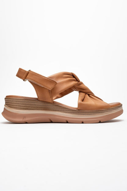 Oara - Cognac Brown Leather Sandal (Women)