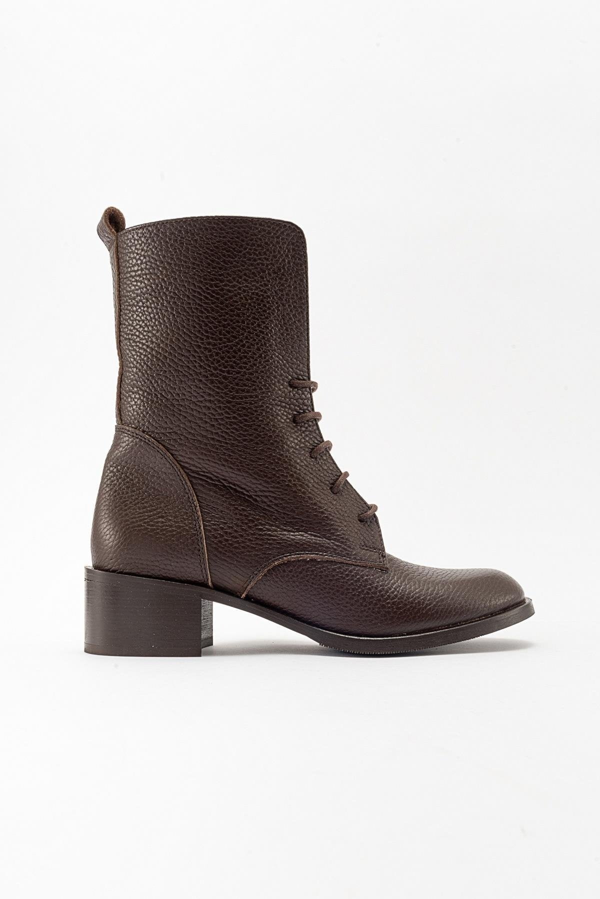 Lana Brown Leather Boot (Women)