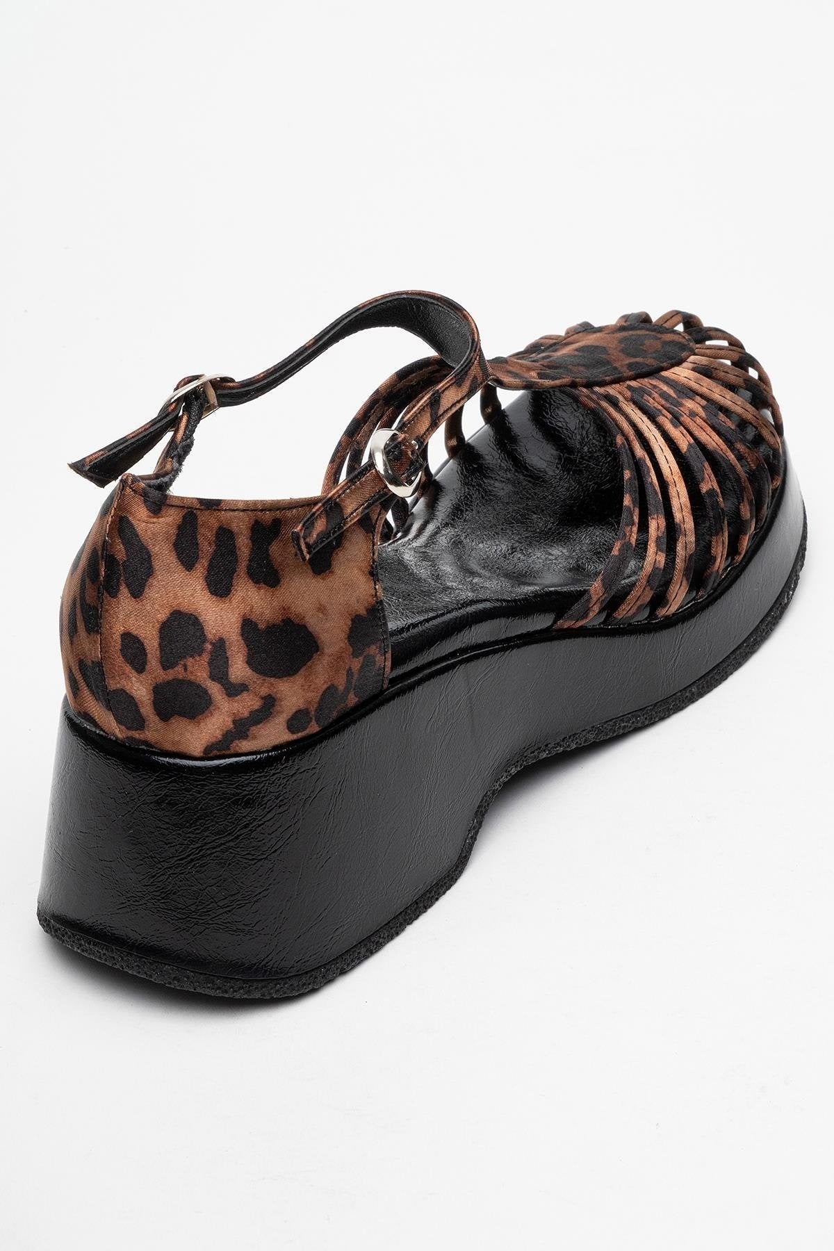 Aniel Leopard Platform Wedge Sandal (Women)