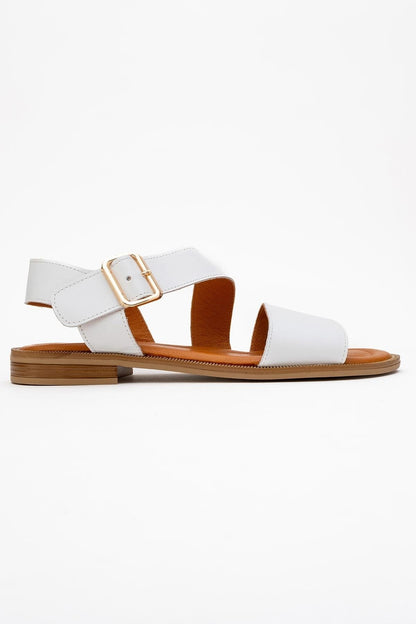Majesty White Leather Sandal (Women)
