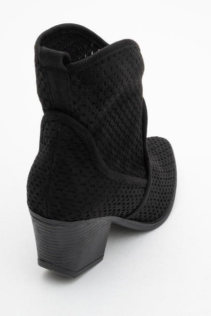 Pera Black Block Heel Boot (Women)