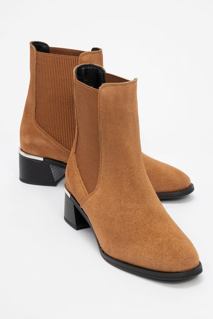 Neiva Cognac Brown Suede Leather Chelsea Boot (Women)