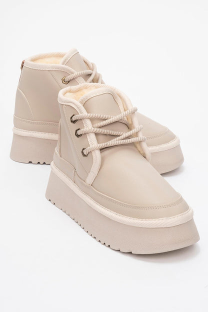 Ovela Beige Chunky Boot (Women)