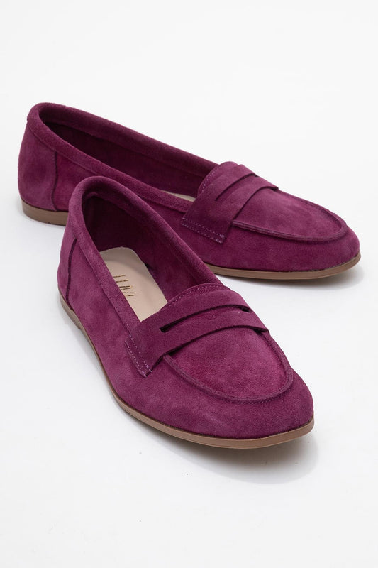 Dorothy - Purple Suede Leather Loafers (Women)