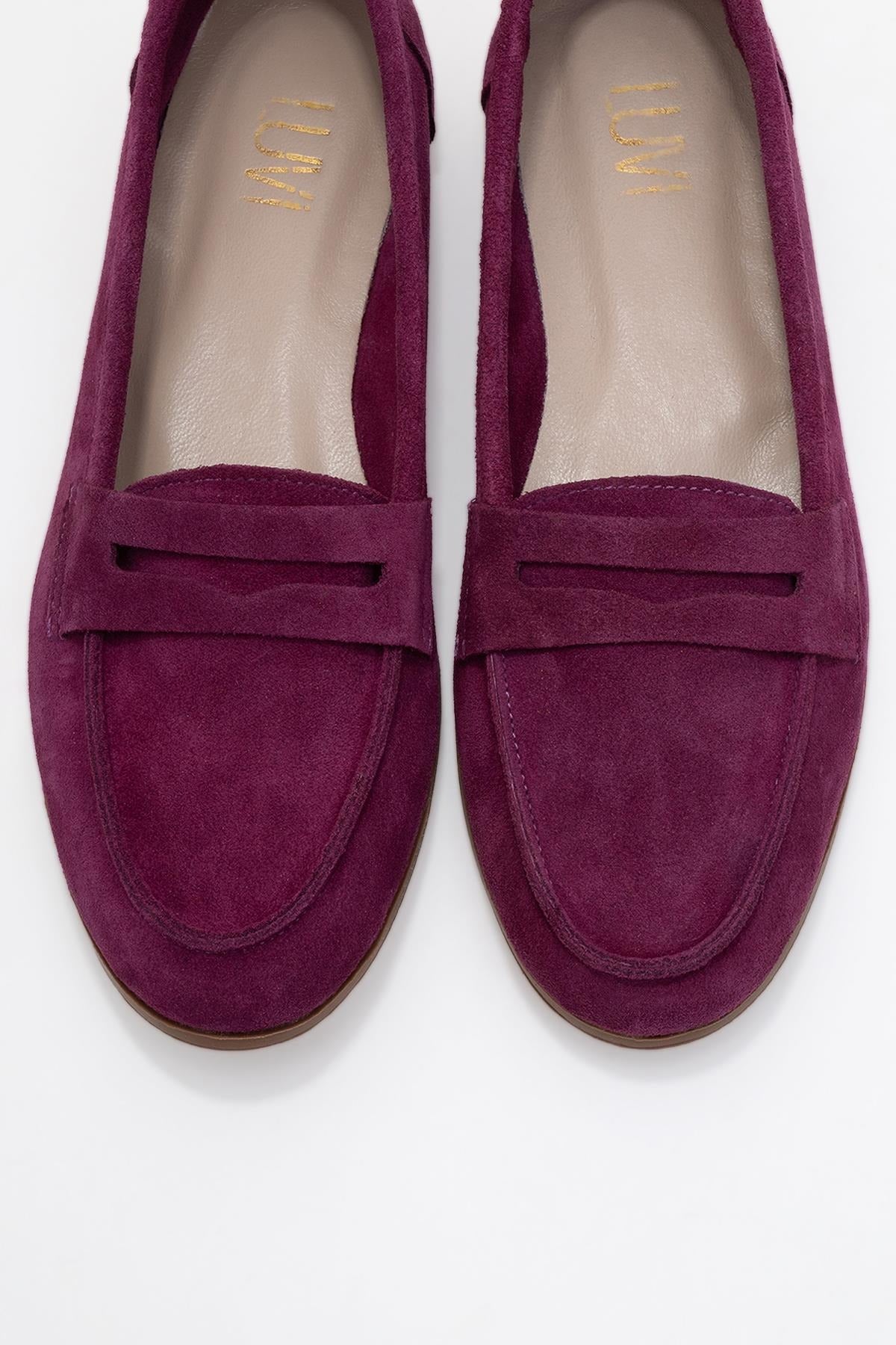 Dorothy - Purple Suede Leather Loafers (Women)