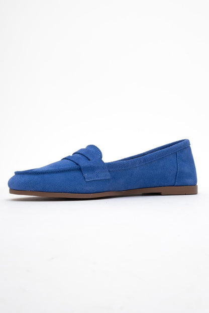Dorothy - Blue Suede Leather Loafers (Women)