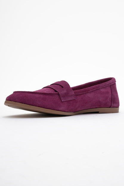 Dorothy - Purple Suede Leather Loafers (Women)