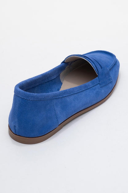 Dorothy - Blue Suede Leather Loafers (Women)