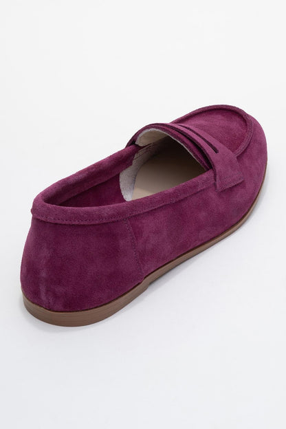 Dorothy - Purple Suede Leather Loafers (Women)