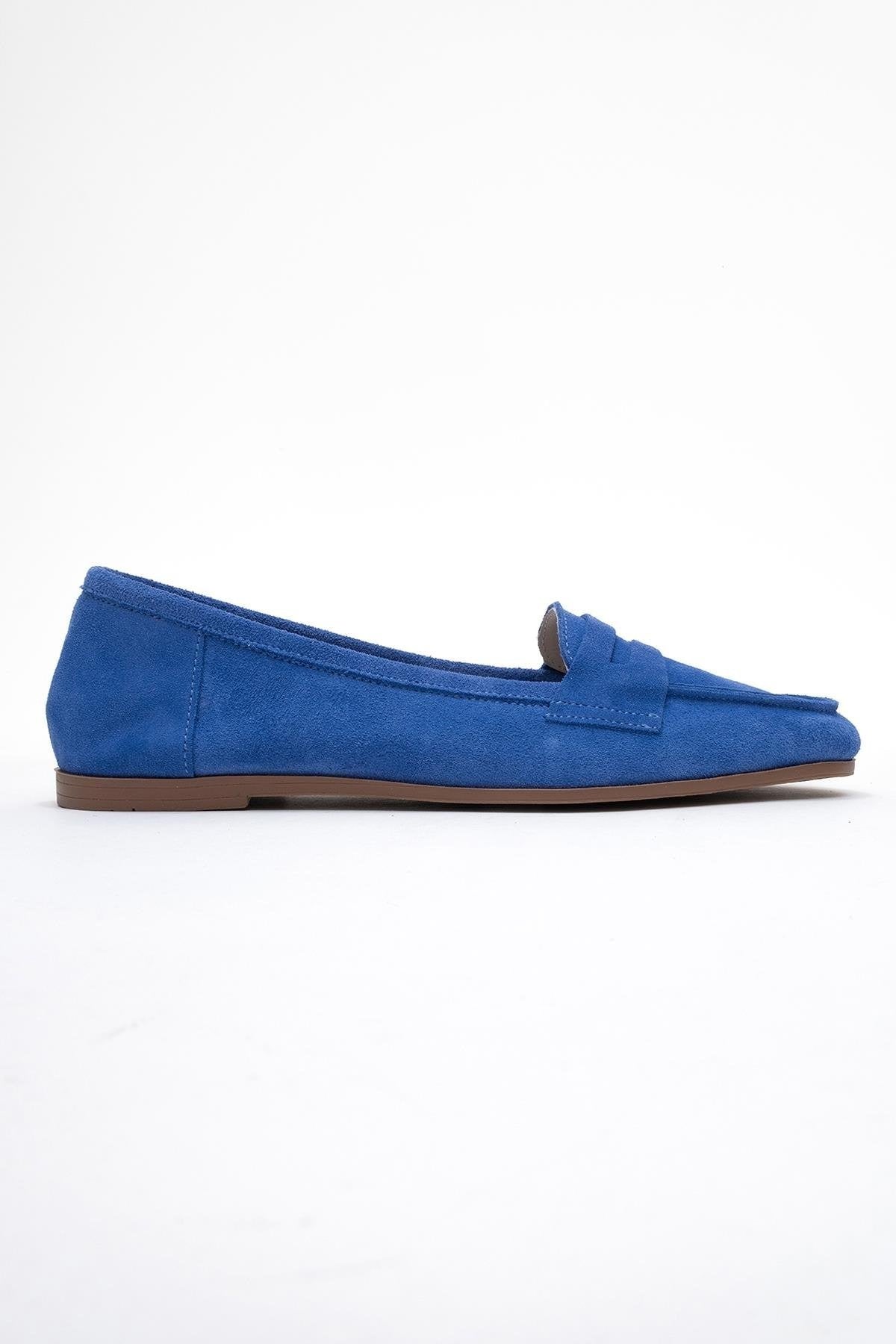 Dorothy - Blue Suede Leather Loafers (Women)