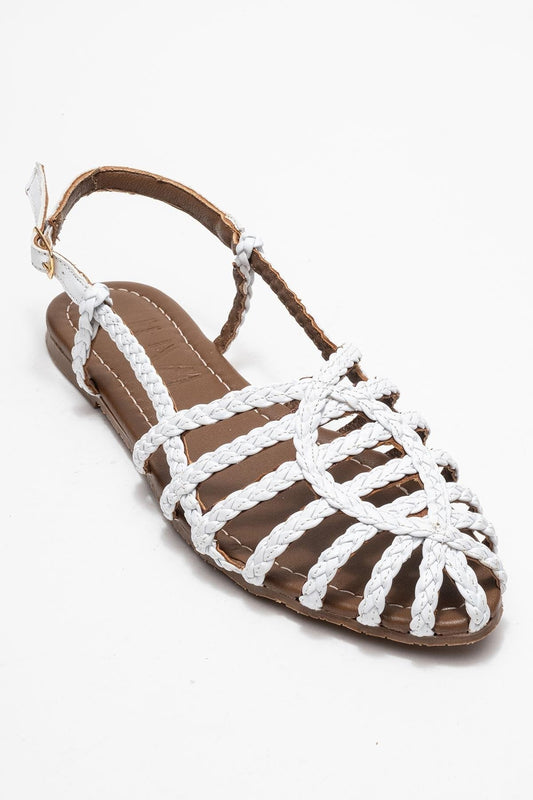 Claudia White Slingback Sandal (Women)
